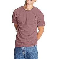 Men's 100% Cotton Short Sleeve Tee Crew Neck Regular-Fit Short Sleeve Beefy T-Shirt for Men