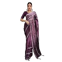 Indian Silk One Minute saree ready to wear diamond work sari for Women with unstitch blouse (ST-043)