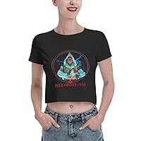 Women's Summer Half Sleeve Cropped T-Shirts Round Neck Short Sleeve Going Out Crop Tops