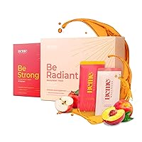 Beauty and Energy Duo: Be Radiant Liquid Collagen Peptides for Women and Men and Be Strong Natural Vitamin B12 Energy Supplement. 30 Day Supply