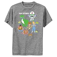 Disney Kid's Toy Story Front T-Shirt, Charcoal Heather, Medium
