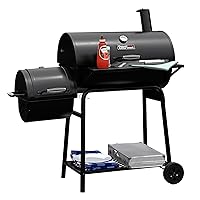Royal Gourmet CC1830F Grill with Offset Smoker, 811 Sq. Inches Space, Barrel Charcoal BBQ Outdoor Backyard Cooking, Black
