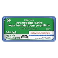 Amazon Basics Wet Mopping Cloth Refills, 12 Count, Pack of 1