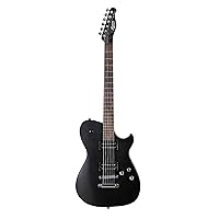 6 String Solid-Body Electric Guitar, Right, Satin Black, Full (MBM1SBLK)