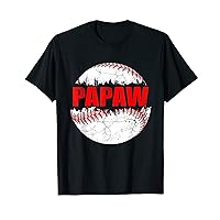 Vintage Baseball Softball Lover Papaw Father's Day T-Shirt