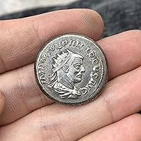 Roman Coins Brass Silver Plated Antique Crafts Foreign Commemorative Coins Collectible Coin Decoration Craft Home Souvenir Gift
