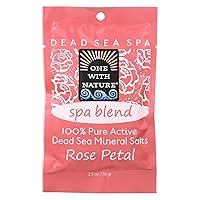 One/N Bath Salt Rose Size 2.5z One With Nature Dead Sea Spa Blend Rose Petal Bath Salts 2.5z