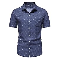 Men's Fashion T-Shirts Stitching Collared Shirts in Custom Fit Hiking Polo Tops Novelty Designed Tech Tees
