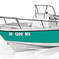 Set of 2 Boat Registration Numbers & Letters Decals Custom Boat Hull Registration ID | Custom Made for You | Choose Size, 17 Colors & 26 Fonts | Marine Vinyl (3