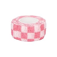 Self Adhesive Bandage Wrap, Wrap Bandages, Self Sticking Bandage Tape for Wrist and Ankle Sprains & Swelling (Red Grid)