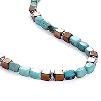 Natural Multicolor Cubic Hematite Necklace Jewelry Gift for Birthday, Anniversary and Christmas Gift for Women Girls Men