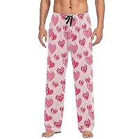 Valentine Men's Pajama Pants Men's Separate Bottoms with Pockets Lightweight Sleep Lounge PJ Bottoms