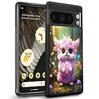 Phone Case for Google Pixel 8 8 Pro 7 7 Pro 6 6a 6 Pro 5 5XL 4 4a 4a 5G 4XL 3a 3aXL 3 3XL 2 2XL 4G/5G with Cute Fantasy Creature-aa20 Art, Slim Black Frame Anti-Scratch Shockproof