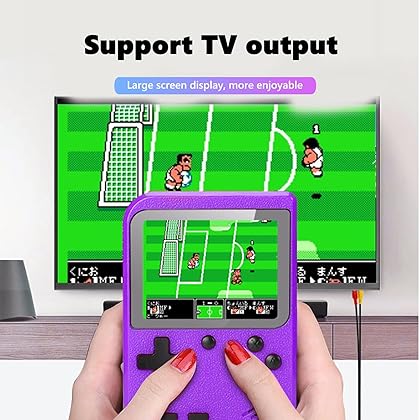 Ormosiat 8 Bit Handheld Games for Kids Adults 3.0'' Large Screen Preloaded 500 Classic Retro Video Games 3m TV Cable USB Rechargeable Seniors Electronic Game Player Birthday Xmas Present(Violet)