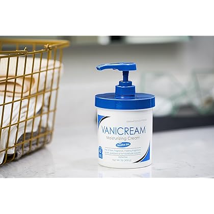 Vanicream Moisturizing Skin Cream with Pump Dispenser - 16 fl oz (1 lb) - Moisturizer Formulated Without Common Irritants for Those with Sensitive Skin