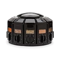 Kitchen Art Spice Rack Select-A-Spice Auto-Measure Carousel 12 Compartments Black 8.75 x 8.75 x 6 inches