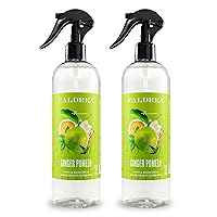 Caldrea Linen and Room Spray Air Freshener, Made with Essential Oils, Plant-Derived and Other Thoughtfully Chosen Ingredients, Ginger Pomelo, 16 oz, 2 Pack