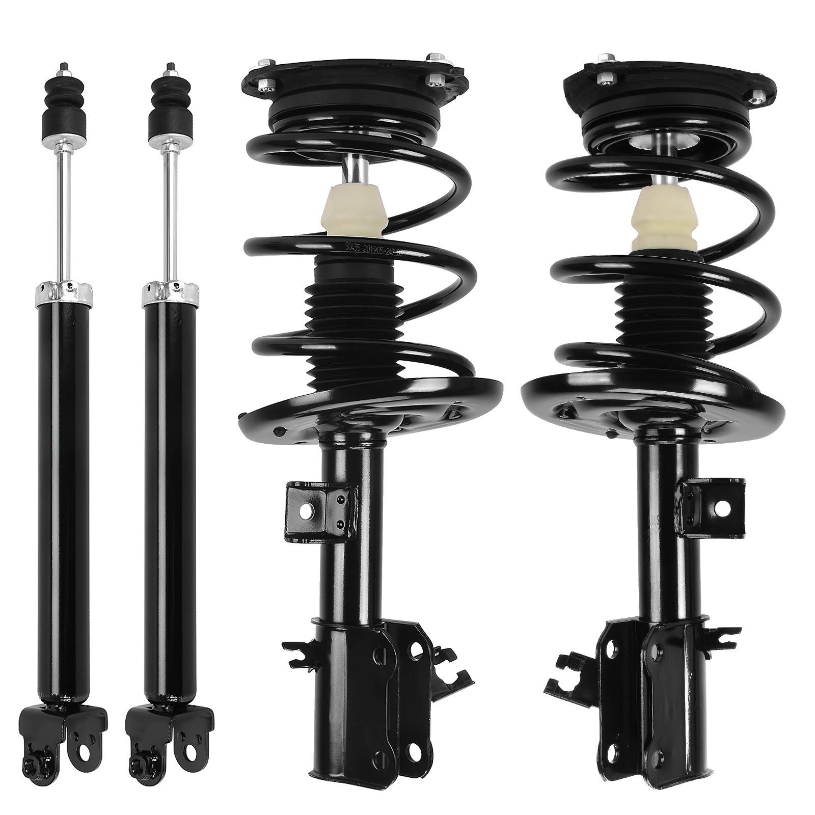 AUTOSAVER88 Front Complete Struts & Rear Shock Absorbers Compatible with 2007-2012 Exc. Hybrid 2013 Altima S 2.5L Coupe