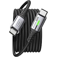 USB C Charger Cable, INIU 100W PD 5A Fast Charging USB C to USB C Cable [6.6ft], Nylon Braided Type C to Type C Cable for iPhone 15/15 Pro/15 Plus/15 Pro Max, Samsung S22 S21, iPad Pro MacBook Pro etc