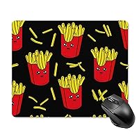 Cute French Fries Durable Mouse Pad Fashion Non-Slip Waterproof Gaming Mouse Mat Unisex Home Office 18 * 22cm
