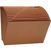 Sparco 26534 Accordion Files,No-Flap,21 Pckts,A-Z, Letter,12-Inch x10-Inch ,Brown