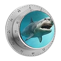 Kitchen Timer Shark Classroom Timer Stainless Steel Countdown Timer with Magnetic Backing