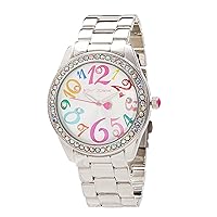 Betsey Johnson Women's Watch - Bezel Wristwatch, 3 Hand Quartz Movement, Easy Read Dial