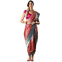 Banarasi Silk Saree With All Over Zari Woven Elephant Motif - Silk Saree