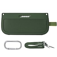 co2CREA Soft Silicone Case Replacement for Bose SoundLink Flex Bluetooth Portable Speaker (Silicone Case, Cypress Green Case)