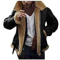 Vintage Jacket For Mens Men'S Casual Hoodie Long Sleeve Sweatshirt Jacket Plush Jacket Sweater Top