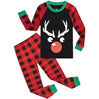 Boys Christmas Pajamas Toddler Boys Cotton Long Sleeve Pjs Kids Holiday Sleepwear Sets 18months-18years
