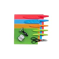 Ozeri Elite Chef 17-Piece Stainless Steel Knife & Cutting Mat Set, in Color