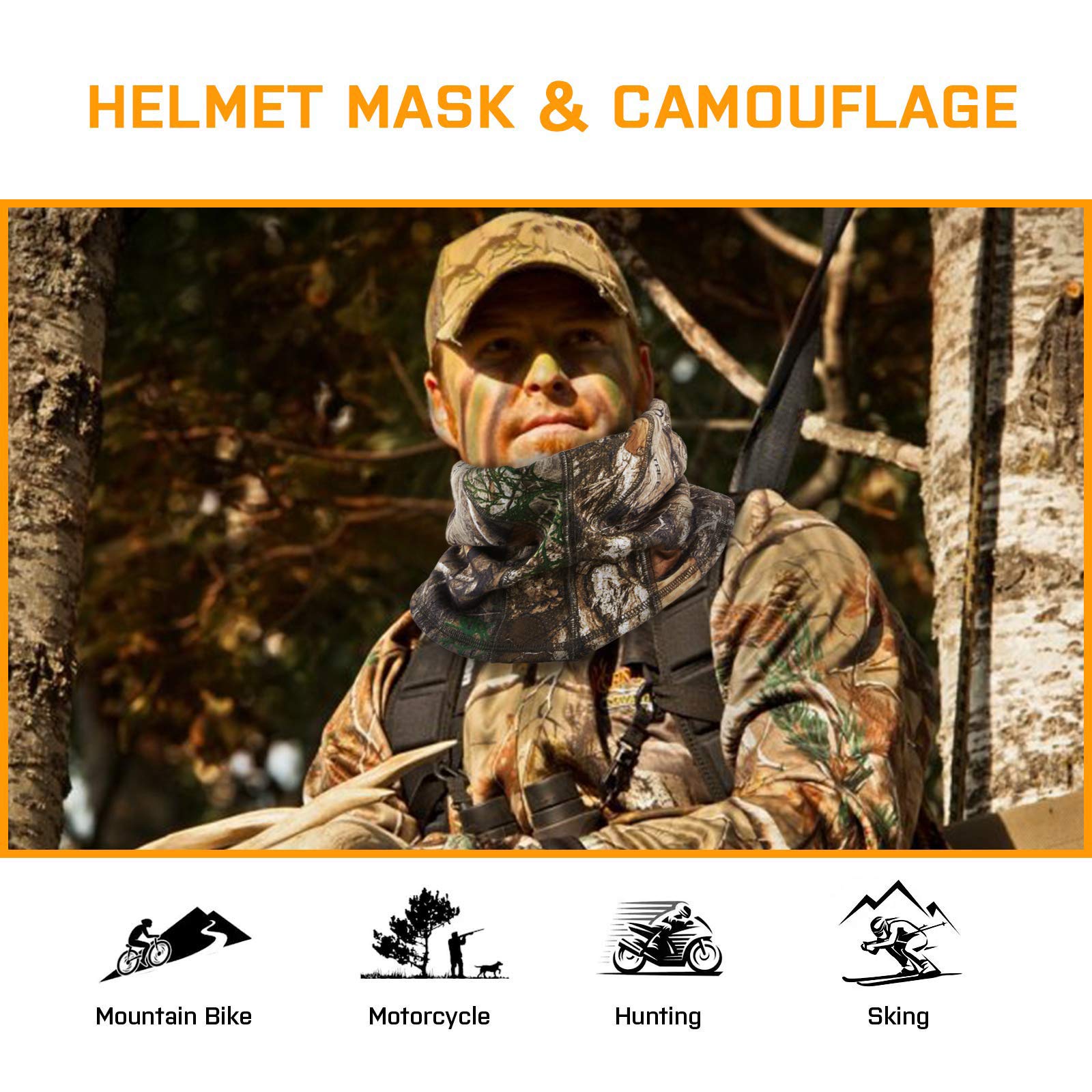 Balaclava Ski Mask Hunting Camo Face Masks Realtree Edge Camo for Men & Women