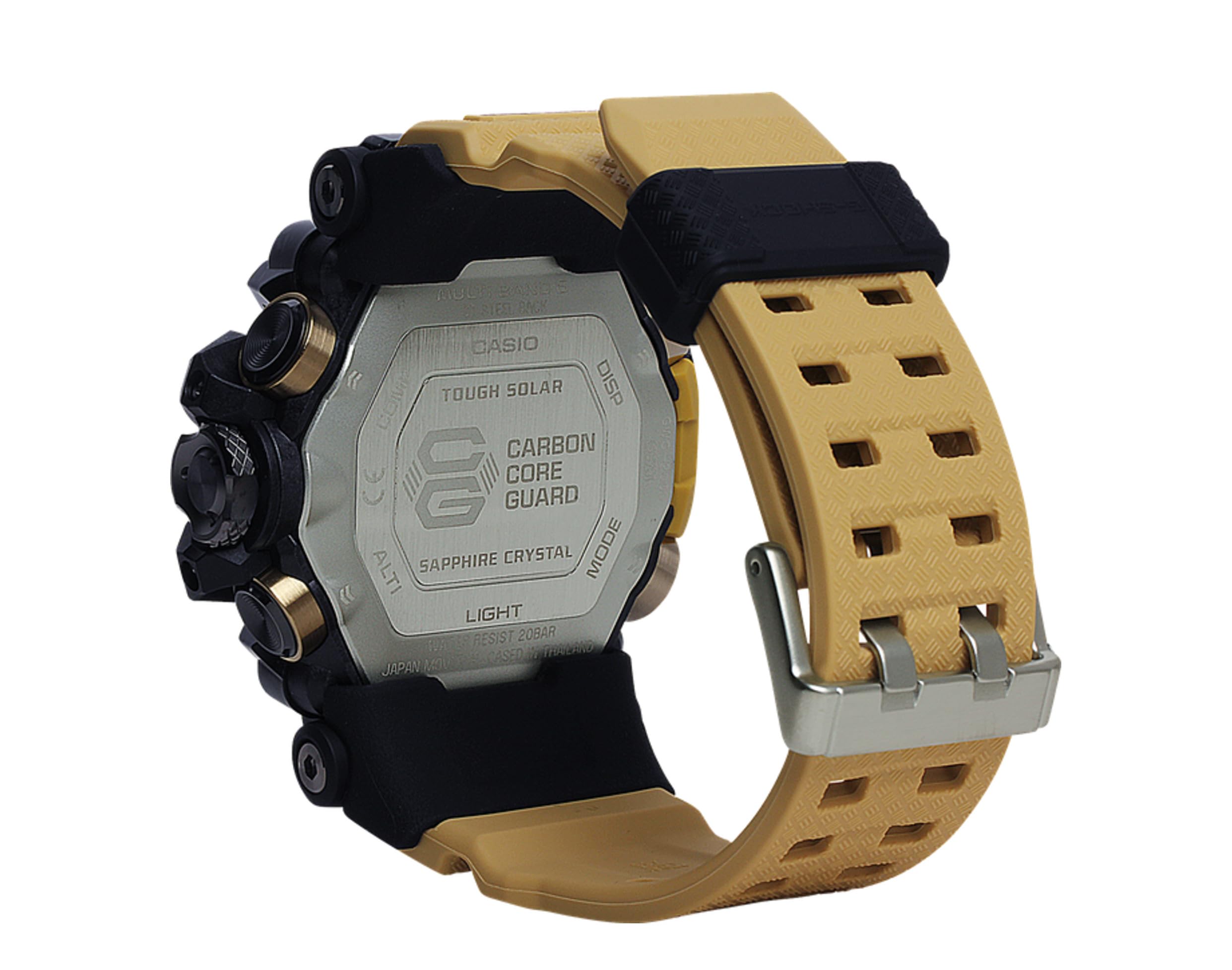 G-Shock New Thinner Carbon Mudmaster Watch, Solar Yellow