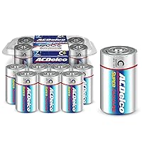 ACDelco 8-Count C Batteries, Maximum Power Super Alkaline Battery, 7-Year Shelf Life, Recloseable Packaging