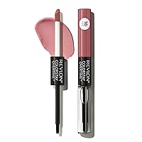 Liquid Lipstick with Clear Lip Gloss, ColorStay Overtime Lipcolor, Dual Ended with Vitamin E, 350 Bare Maximum, 0.07 Fl Oz (Pack of 1)