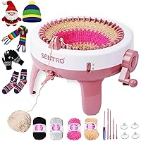 Sentro Knitting Machine, 48 Needles Smart Knitting Crochet Machine with Row Counter for Adults and Beginners, Automatic Circular Weaving Spinning Knitting Loom Machine Kit for Hat,Socks,Scarves,Gloves