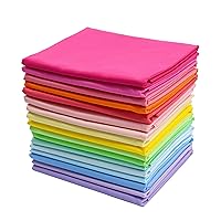Bright Solid Fat Quarters Quilting Fabric Bundles, 18 x 22 inches,(Bright Solids)
