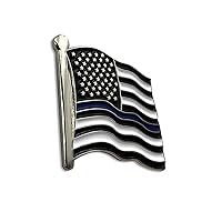 Blue Thin Line US Flag - USA Patriotic American Lapel Pin Series