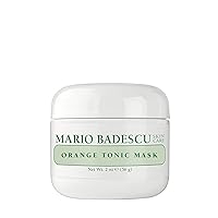 Mario Badescu Orange Tonic Mask for Combination, Oily, Sensitive Skin, Face Mask with Kaolin Clay & AHAs That Deeply Cleanses Pores, Reduces Excess Shine, 2 Fl Oz