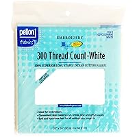 Pellon 300 Thread Count Cotton Fabric for Embroidery, White 20