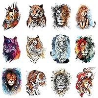 Temporary Tattoo Paper Sticker for Body Art, 12 Sheets Semi-permanent Tattoos for Men Women Boys Girls for Arm, Back, Chest, Shoulder, Legs, Belly and Back