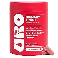 URO Urinary Tract Health Supplement for Women, 60 Count (Pack of 1) - Urinary Support Vitamins with Pacran Complete Cranberry Extract, D-Mannose, & Vitamin C - Vegan & Gluten-Free