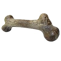 Pet Qwerks Dinosaur BarkBone - Nylon Dog Bone for Aggressive Chewers - Bacon Flavor - 6.5