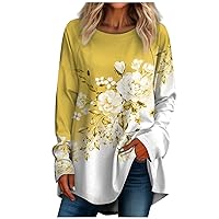 Plus Size Blouses & Button-Down Shirts Long Sleeve Shirts for Women Womens Shirts Long Sleeve Cute Shirts Top Vacation Shirt Fall Outfits for Women 2023 Yellow L