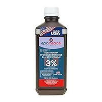 Hydrogen Peroxide 32 oz. First Aid Antiseptic and Multipurpose Cleaner, 3% USP, Topical Wash for Minor Cuts, Scrapes, Insect Bites, and Skin Irritations. (1)