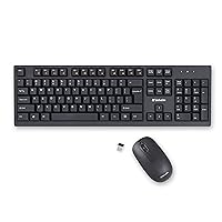 Verbatim Slimline Wireless Keyboard and Mouse Combo 2.4GHz USB Plug-and-Play Numeric Keypad Adjustable Tilt Legs Optical Wireless Mouse Full-Size Computer Keyboard Compatible with PC, Laptop 70741