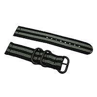 HNS Watch Bands - Choice of Color & Width (20mm, 22mm,24mm) - 2 Piece Ballistic Premium Nylon Watch Straps