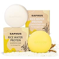 Rice Water Shampoo and Conditioner Bar Set for Hair Growth, Strengthening