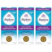 Replens Long Lasting Vaginal Moisturizer, 35 g (Pack of 3) 14 Applications and One reusable applicator by Replens